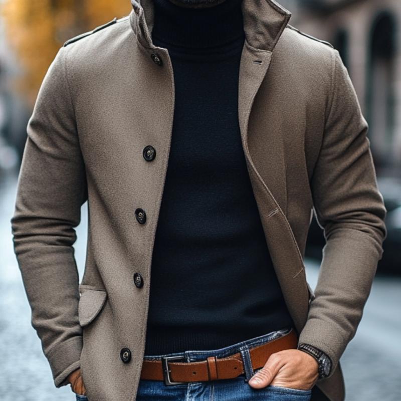 Harry | Men's Single-Breasted Lapel Wool Coat
