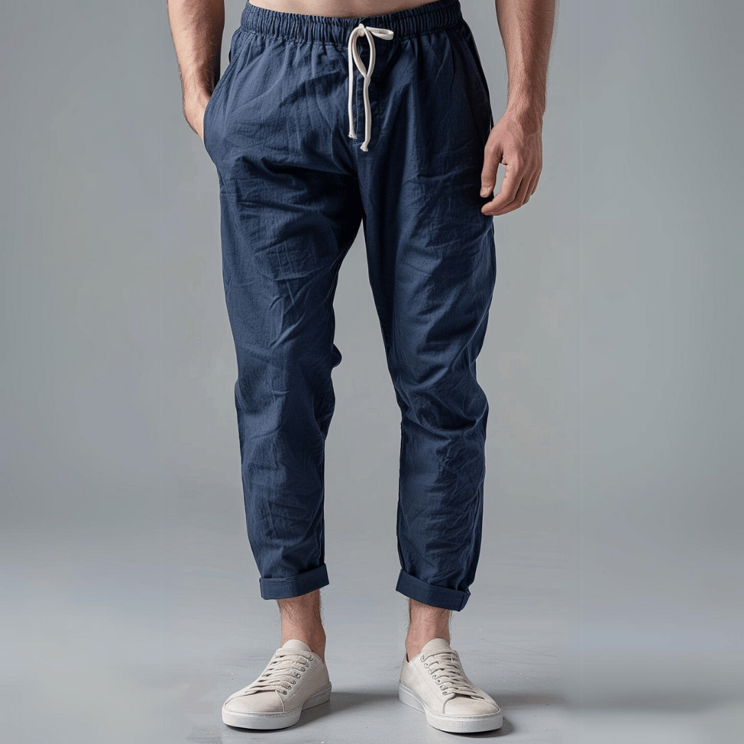 Drago | Men's Casual Tapered Cuff Pants with Drawstring Waist