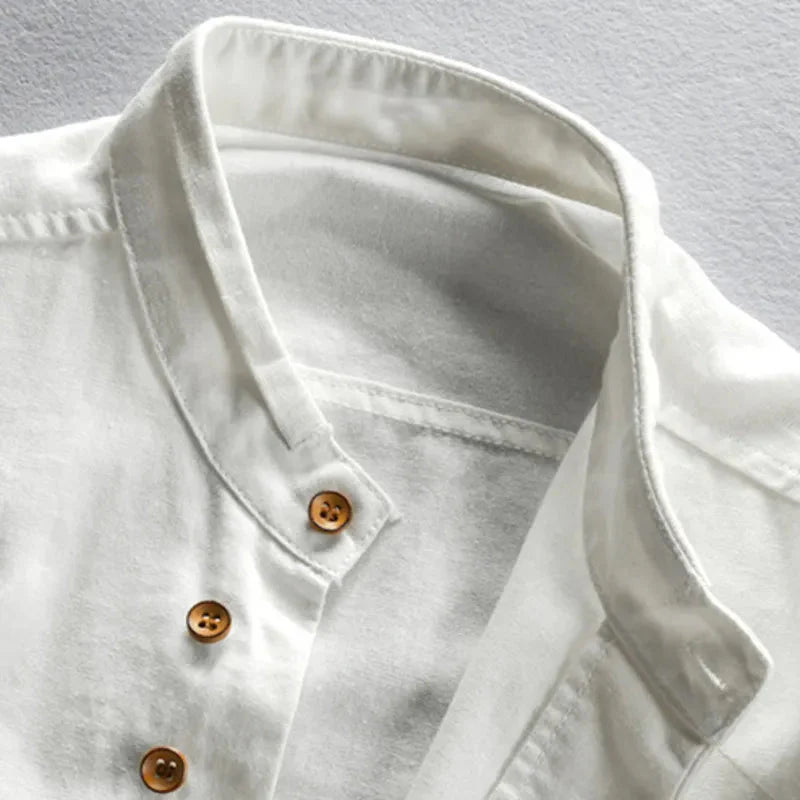 Hiro | Men's Cotton-Linen Long Sleeve Kimono Shirt