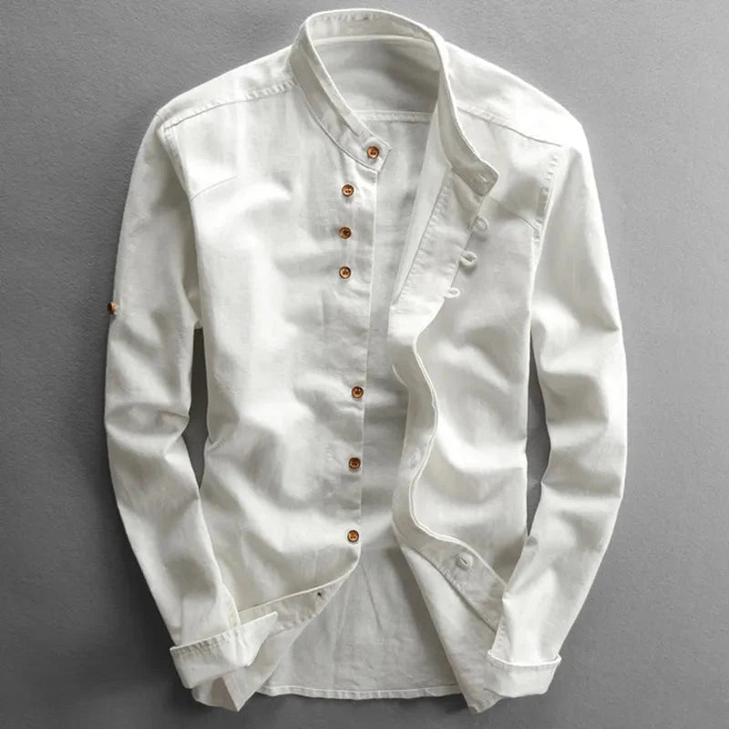 Hiro | Men's Cotton-Linen Long Sleeve Kimono Shirt