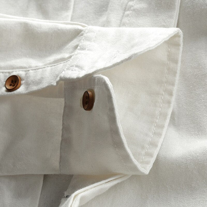 Hiro | Men's Cotton-Linen Long Sleeve Kimono Shirt