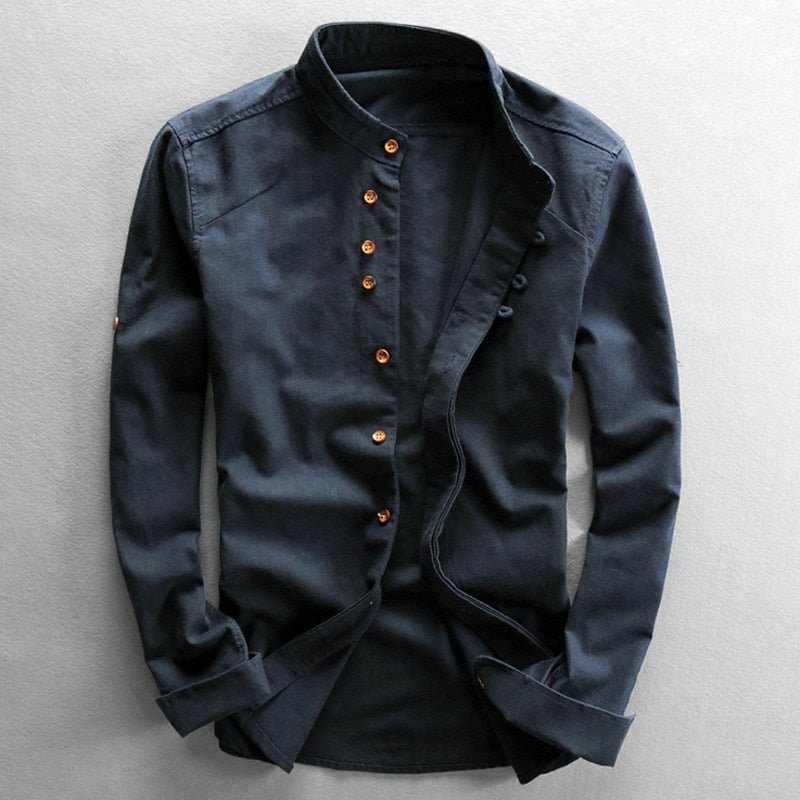 Hiro | Men's Cotton-Linen Long Sleeve Kimono Shirt