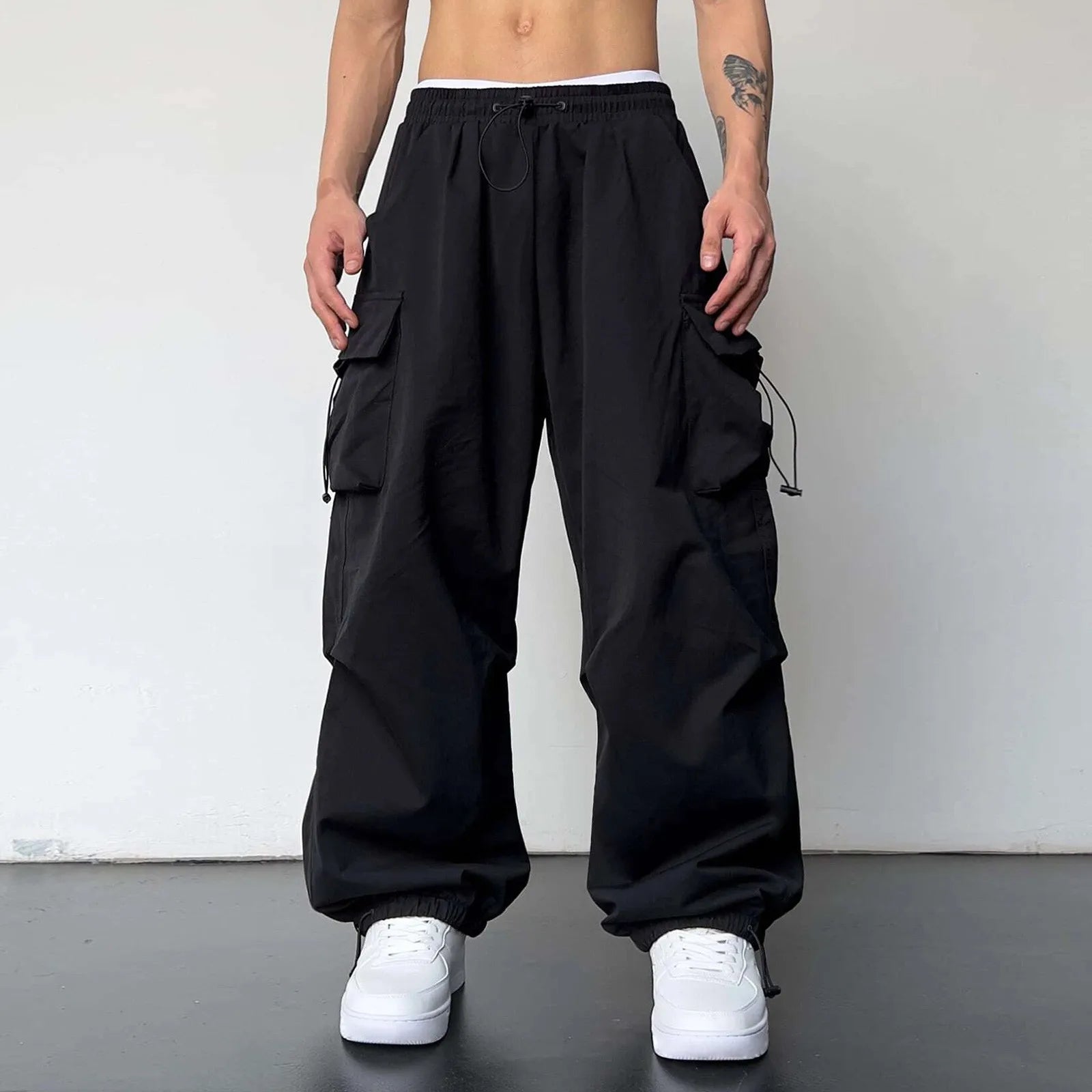 Flint | Men's Baggy Cargo Parachute Pants