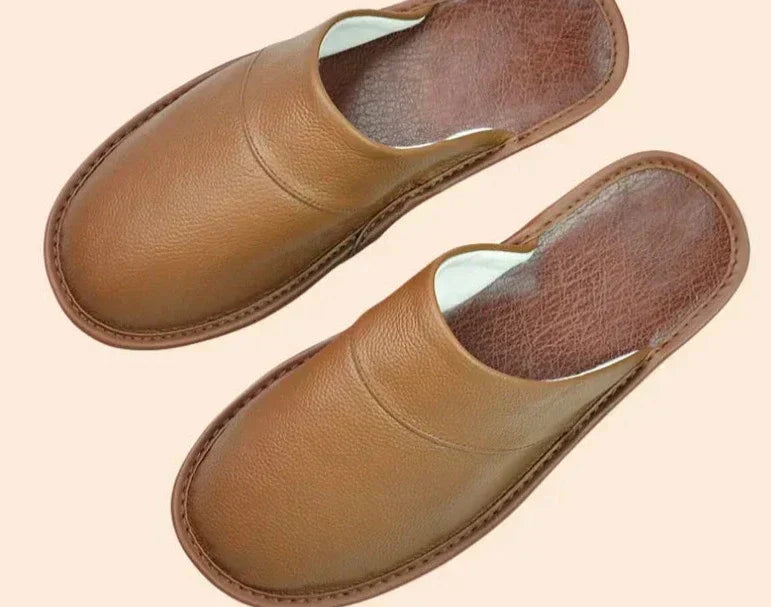 David | Men's Vegan Leather Slip-On House Slippers