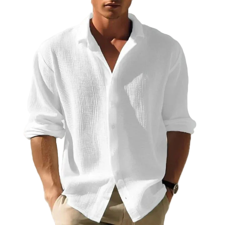 Maxwell | Men's Casual Long Sleeve Waffle Shirt