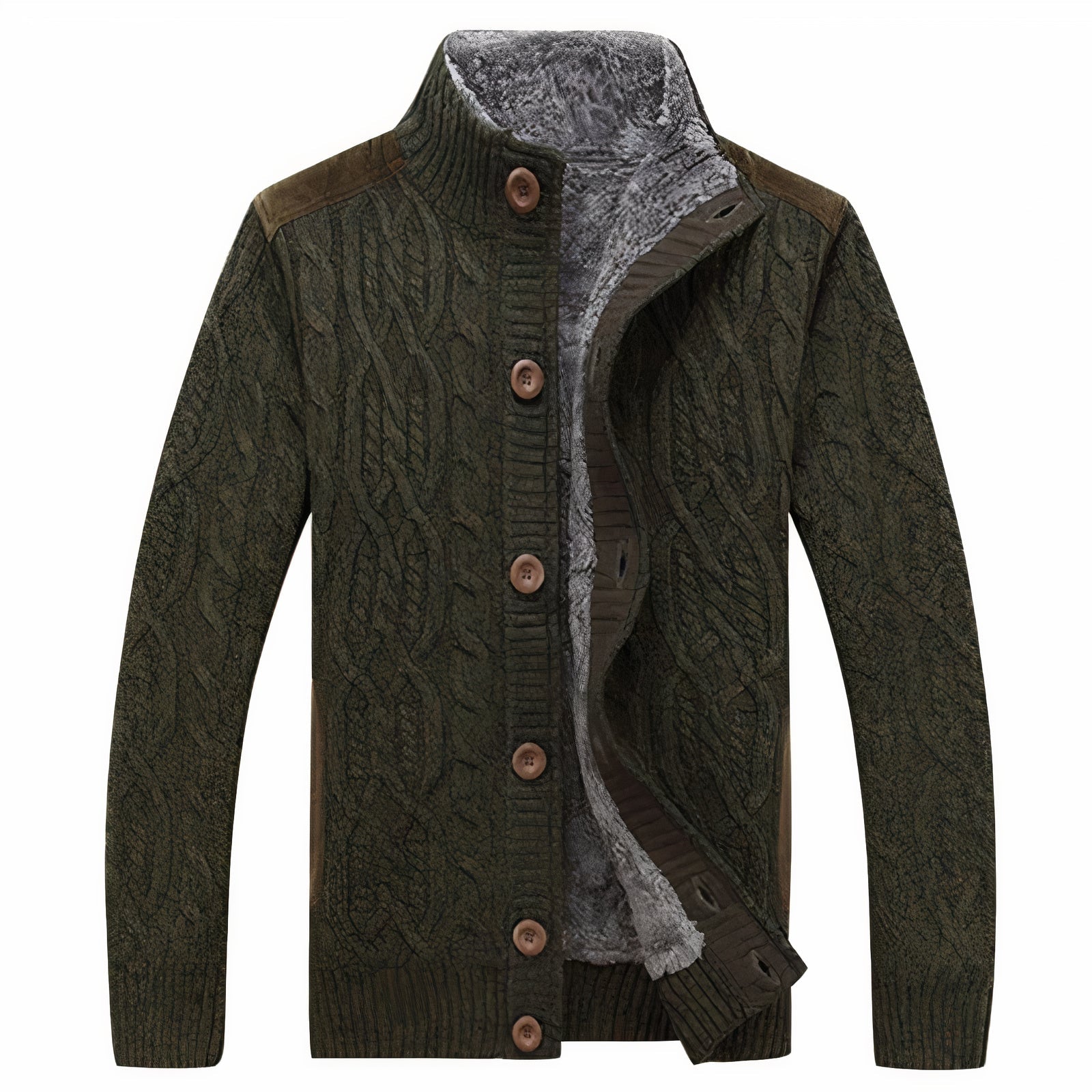 Eugen | Men's Cable Knit Shawl Collar Cardigan Sweater